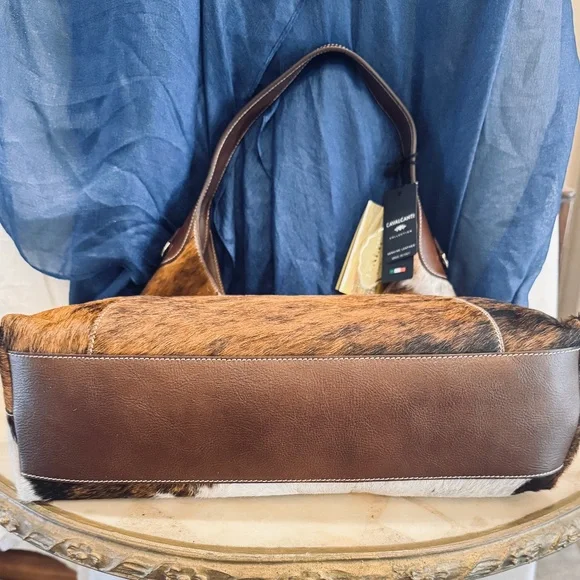 NWT - MADE IN ITALY - CAVALCANTI COWHIDE GENUINE LEATHER PURSE - Picture 3 of 4